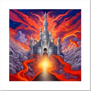 Dragon Castle Psychedelic Fantasy Posters and Art